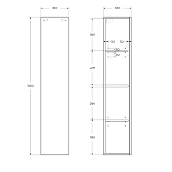 BelBagno Шкаф подвесной KRAFT 33/160 Бежевый матовый – фотография-3